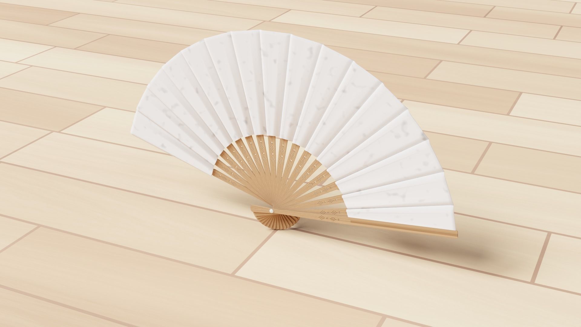 Folding Fan 3D model_1