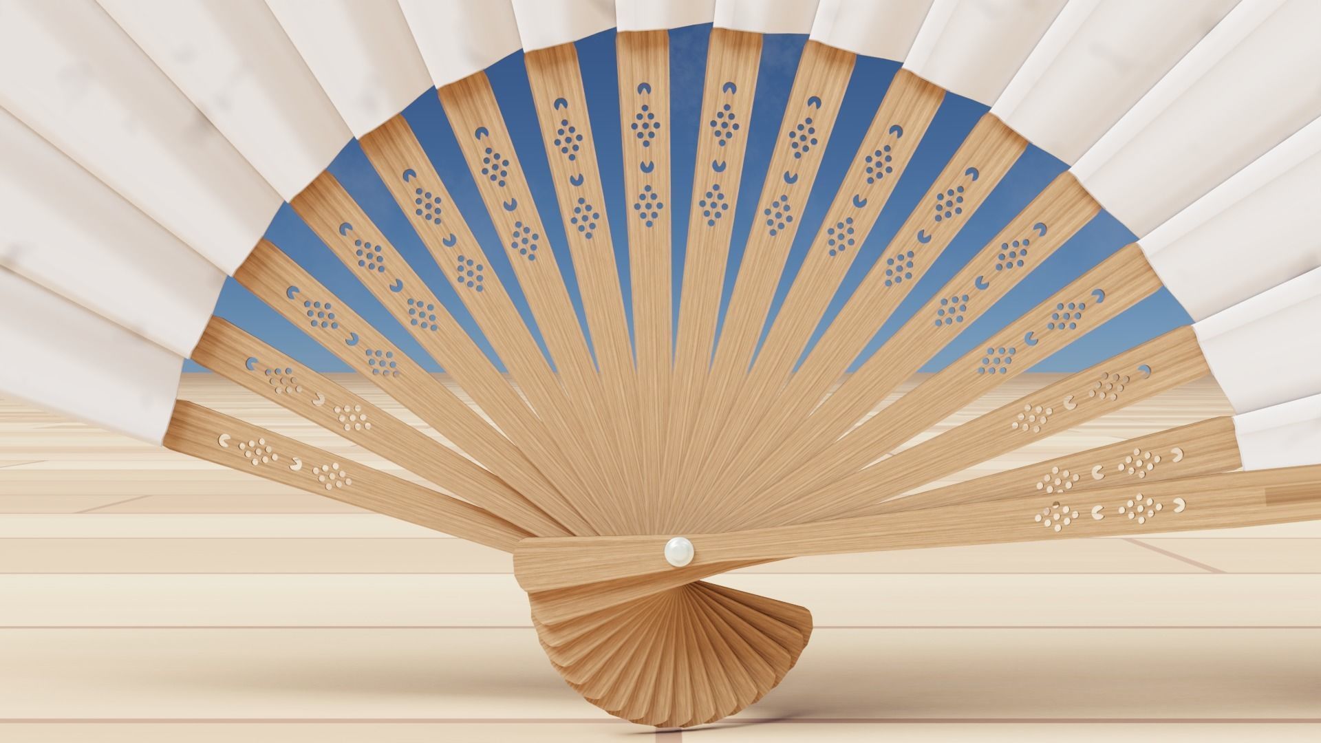 Folding Fan 3D model_4