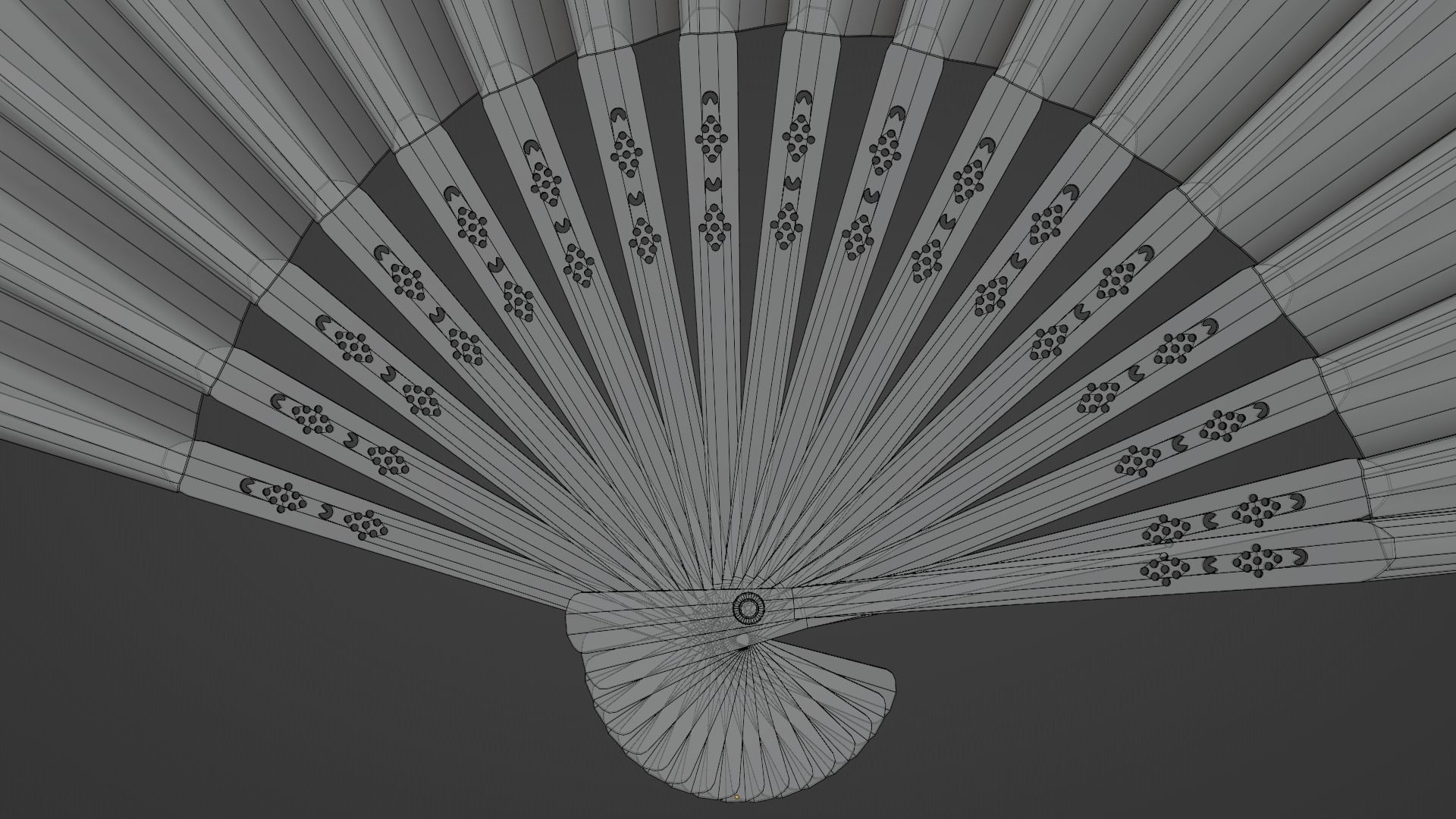Folding Fan 3D model_11