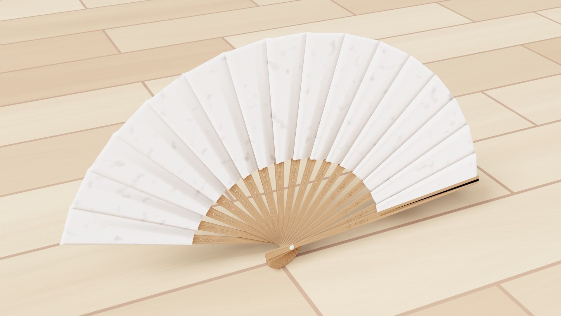 Folding Fan 3D model_3