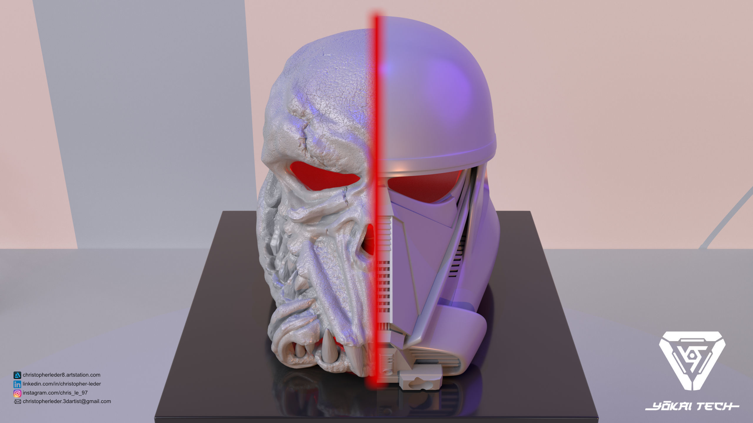 Star Wars Skull Death Trooper Helmet 3D print model_9