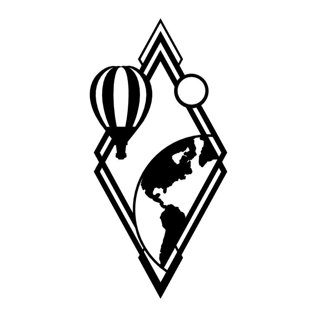 Balloon With Globe 2D Decor 3D print model_2