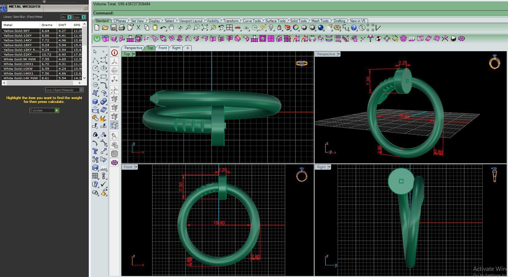 Ring M86 Women ring Size 9 5 US 3D print model_8