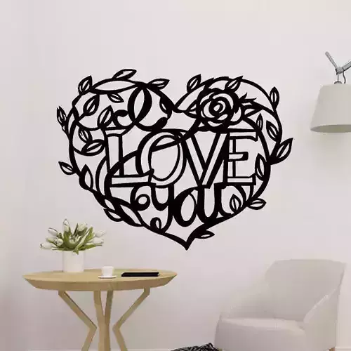 I Love You Wall Art Decor 3D print model