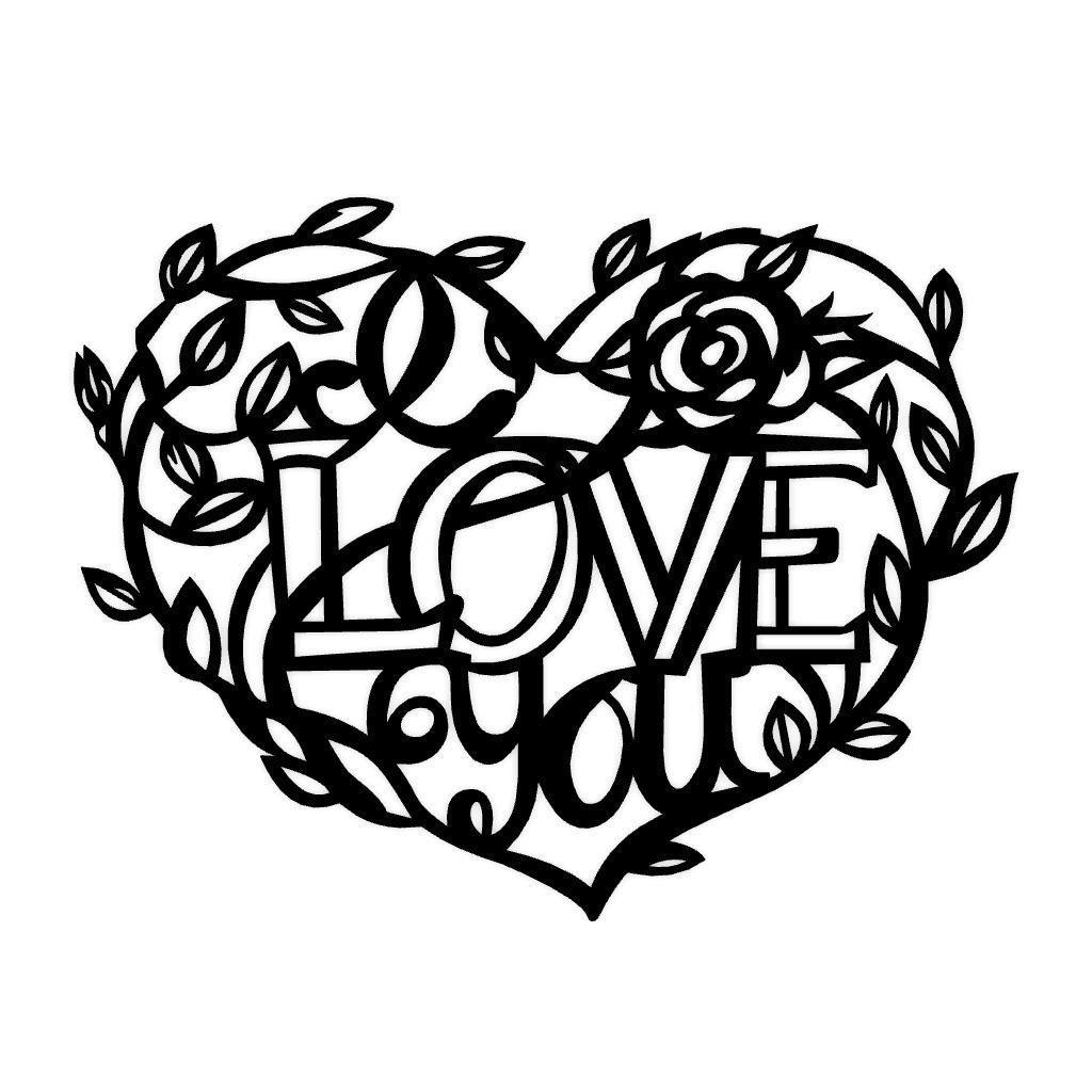 I Love You Wall Art Decor 3D print model_2