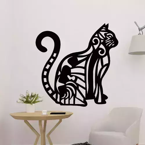 Cat Mandala Wall Decor