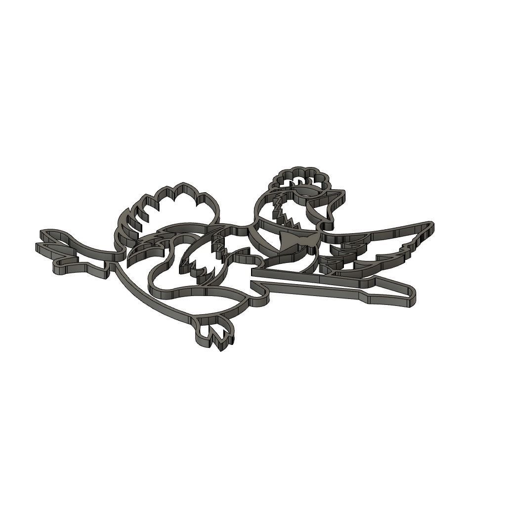 Chicken With Guitar Decor 3D print model_1