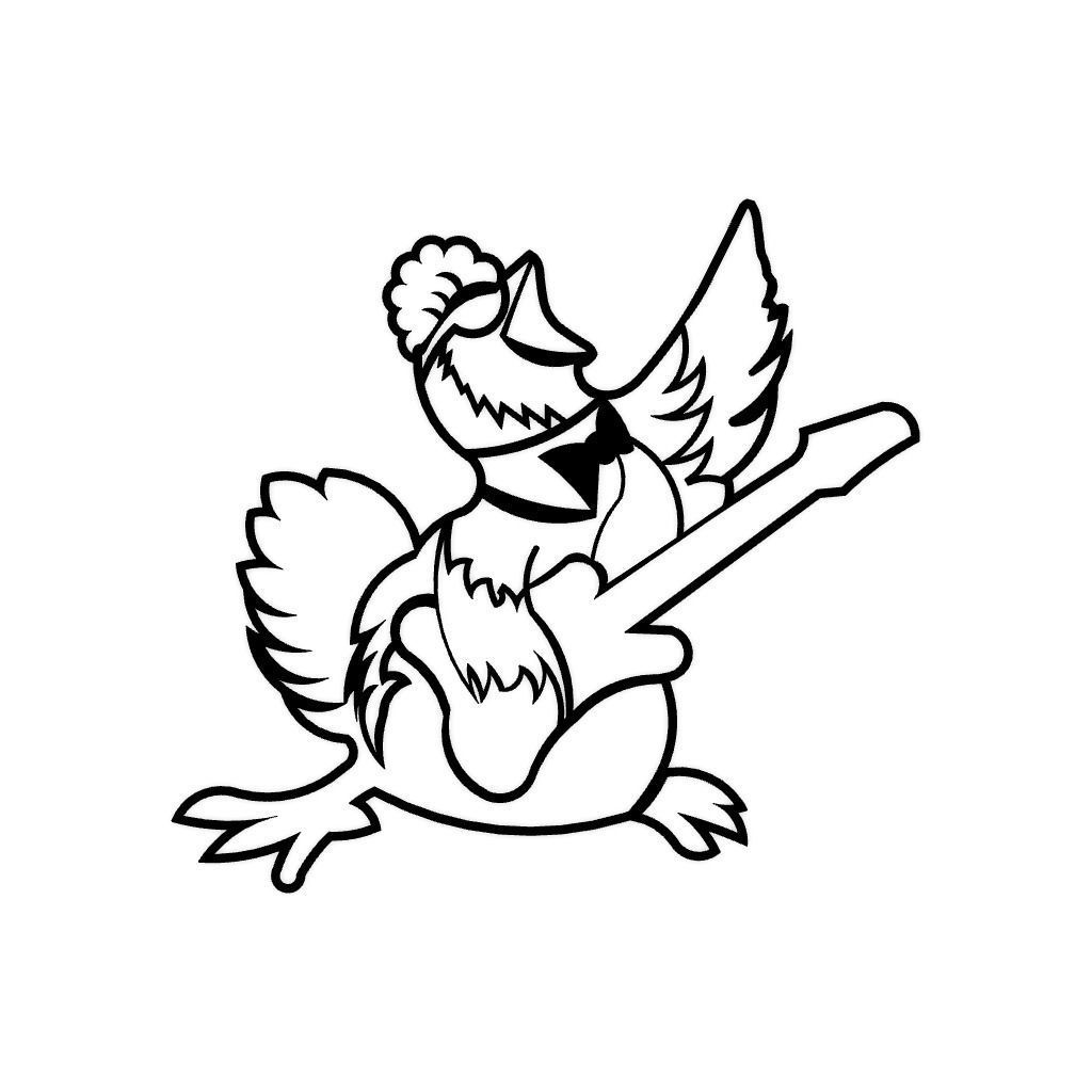 Chicken With Guitar Decor 3D print model_2