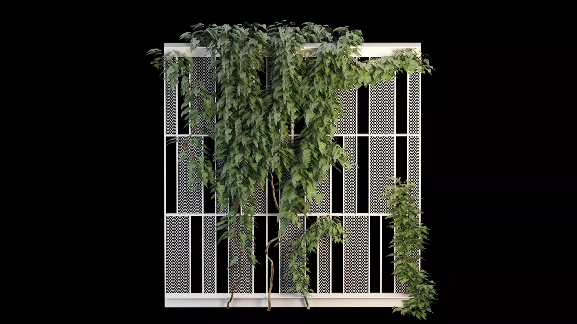 Grid metal partition  3D model_0