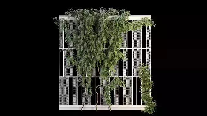 Grid metal partition  3D model