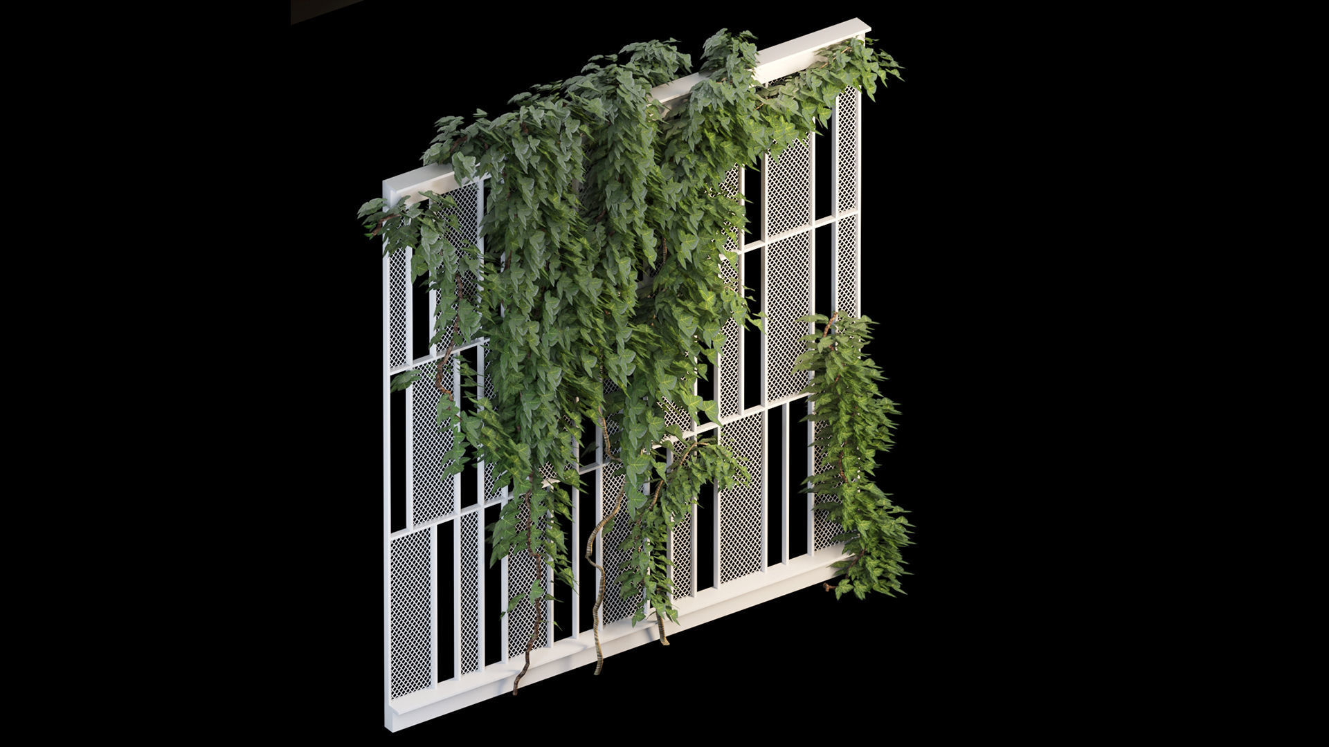 Grid metal partition  3D model_1