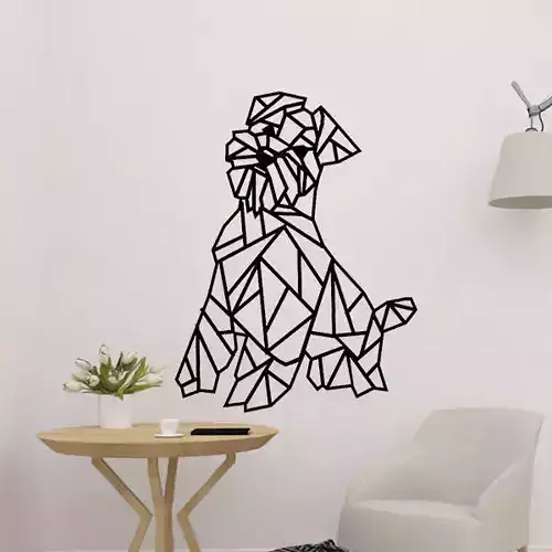Schanauzer  Dog Geometric Wall Decor