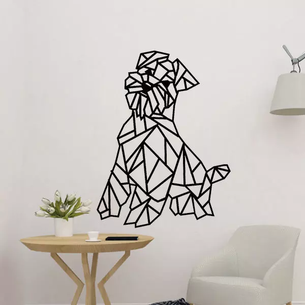 Schanauzer  Dog Geometric Wall Decor 3D print model_0