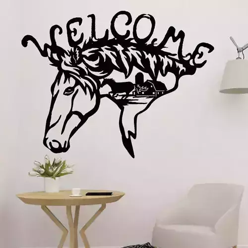 Welcome Horse Decor