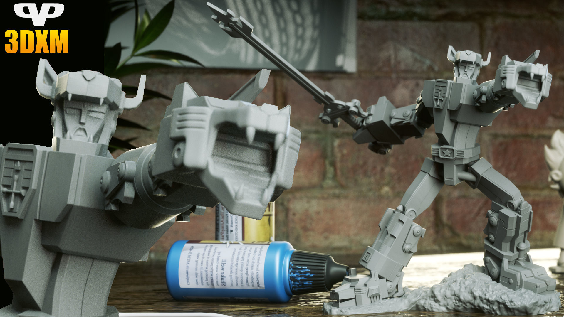 Voltron STL for 3D Printing ChibiSTL 3DXM 3D print model_3