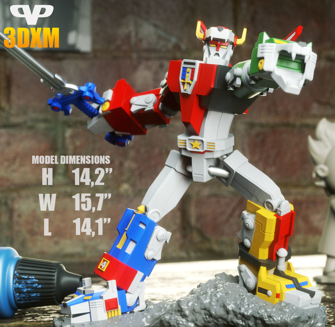 Voltron STL for 3D Printing ChibiSTL 3DXM 3D print model_2