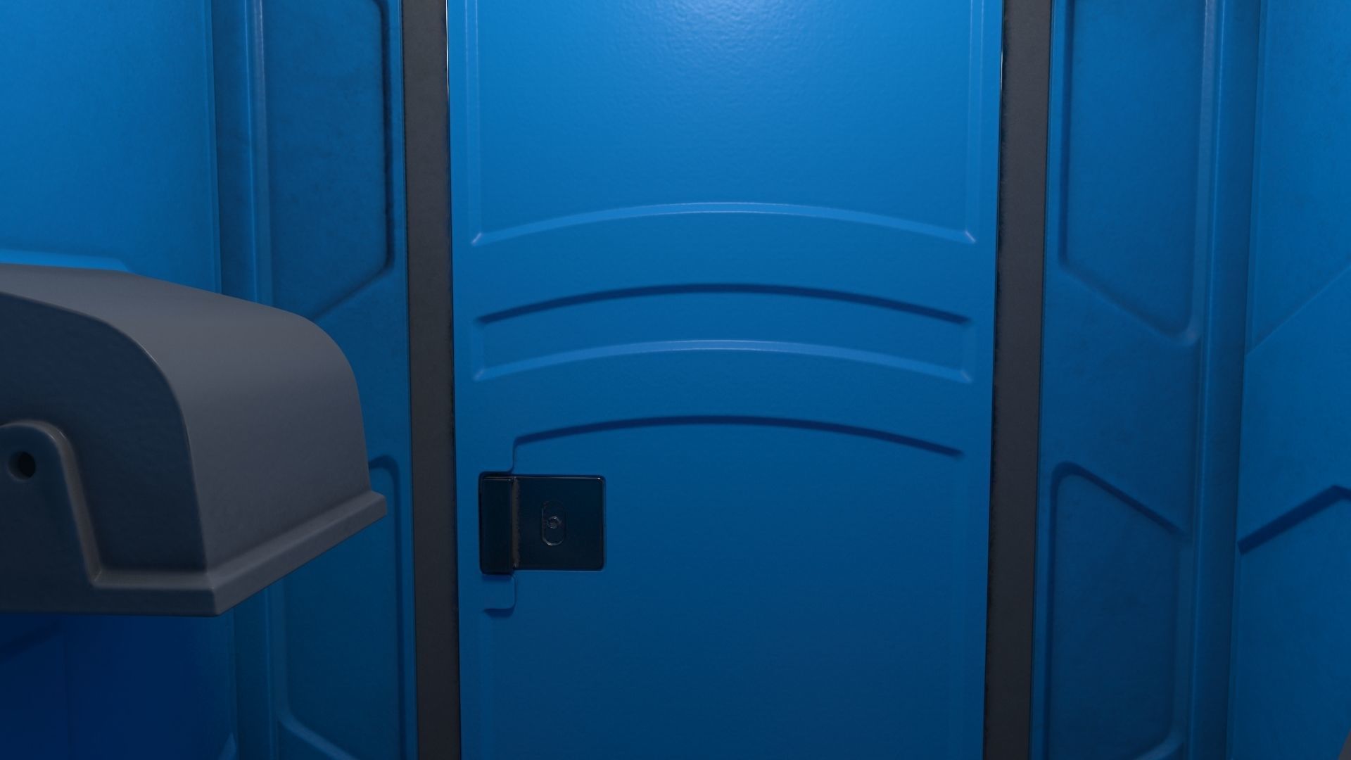 Portable Restroom Low-poly 3D model_24