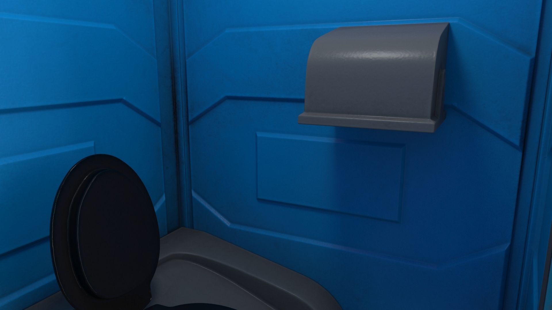 Portable Restroom Low-poly 3D model_19