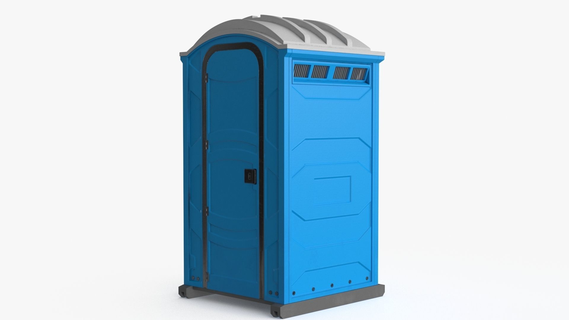 Portable Restroom Low-poly 3D model_13