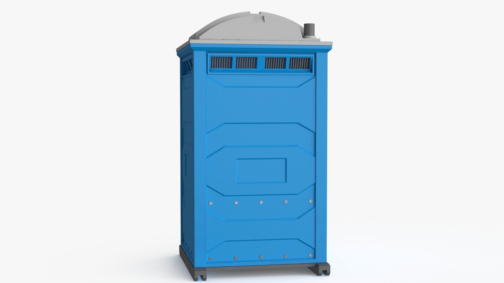 Portable Restroom Low-poly 3D model_9