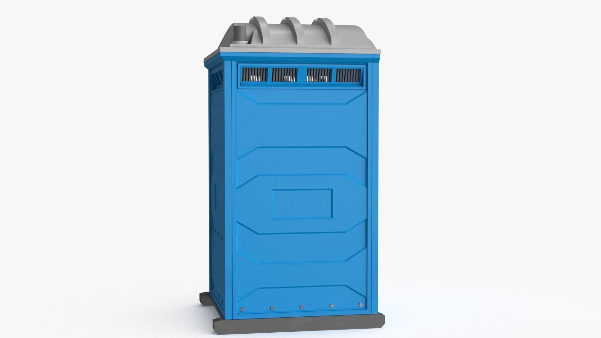 Portable Restroom Low-poly 3D model_6