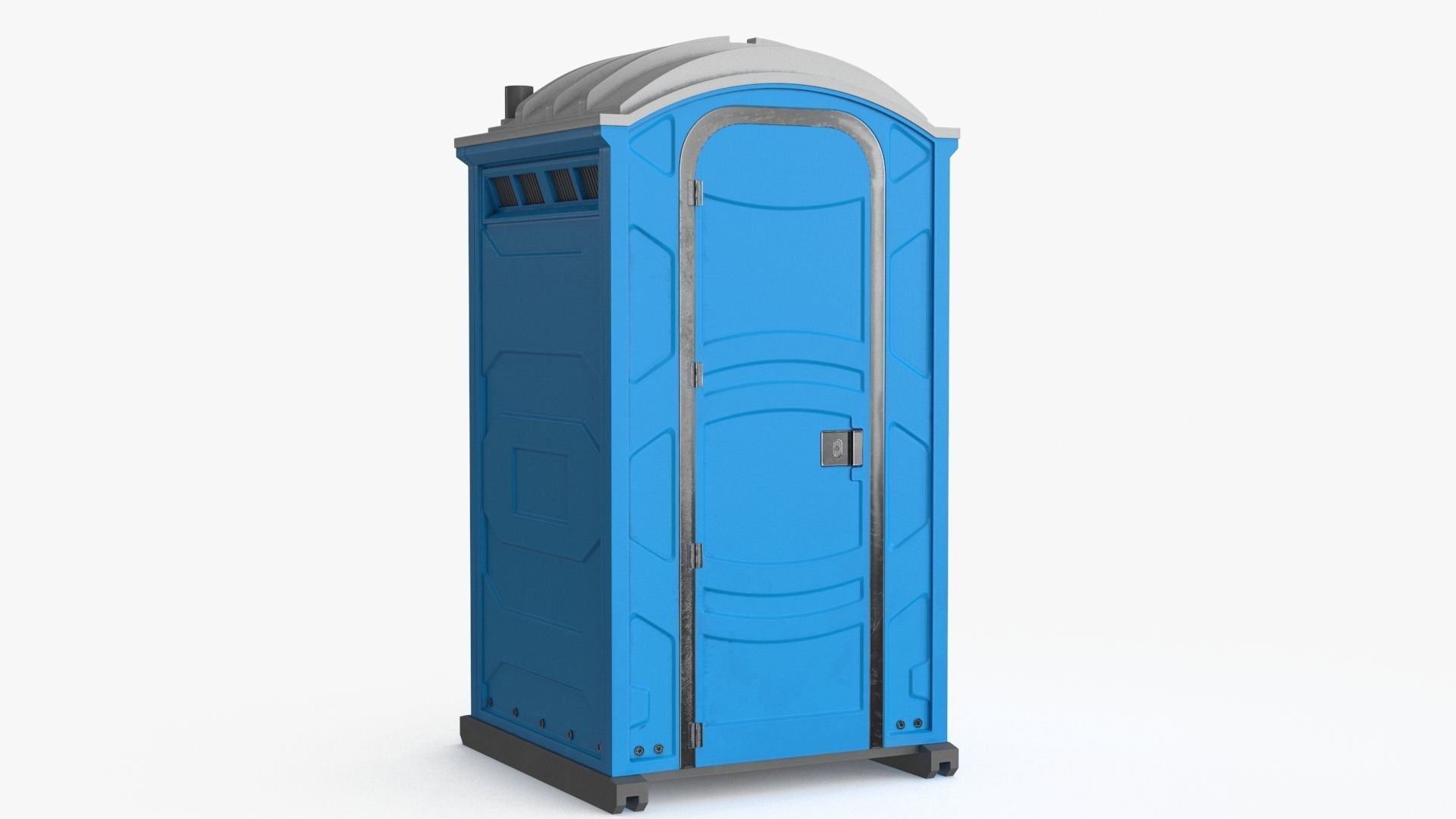 Portable Restroom Low-poly 3D model_4