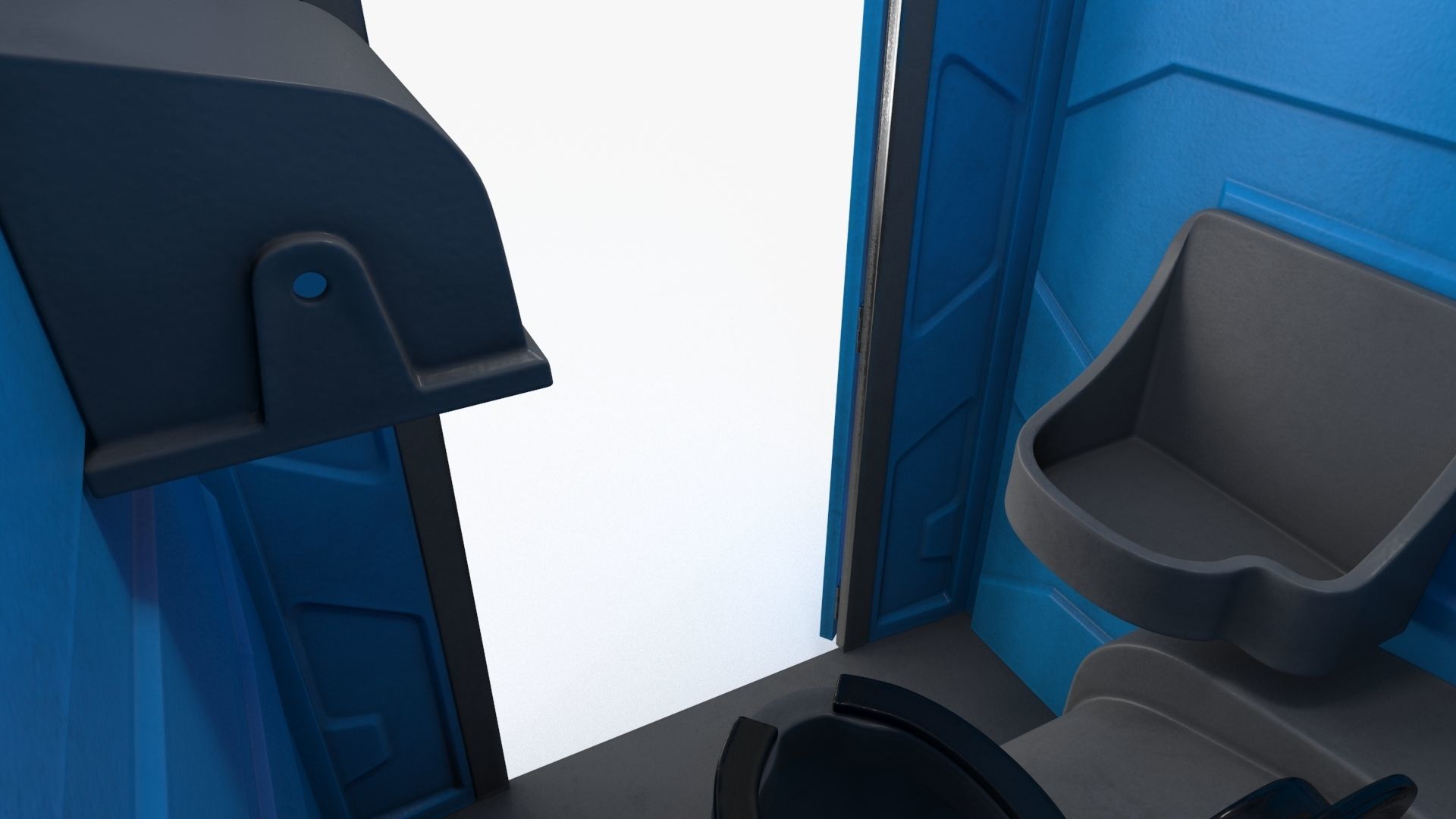 Portable Restroom Low-poly 3D model_21