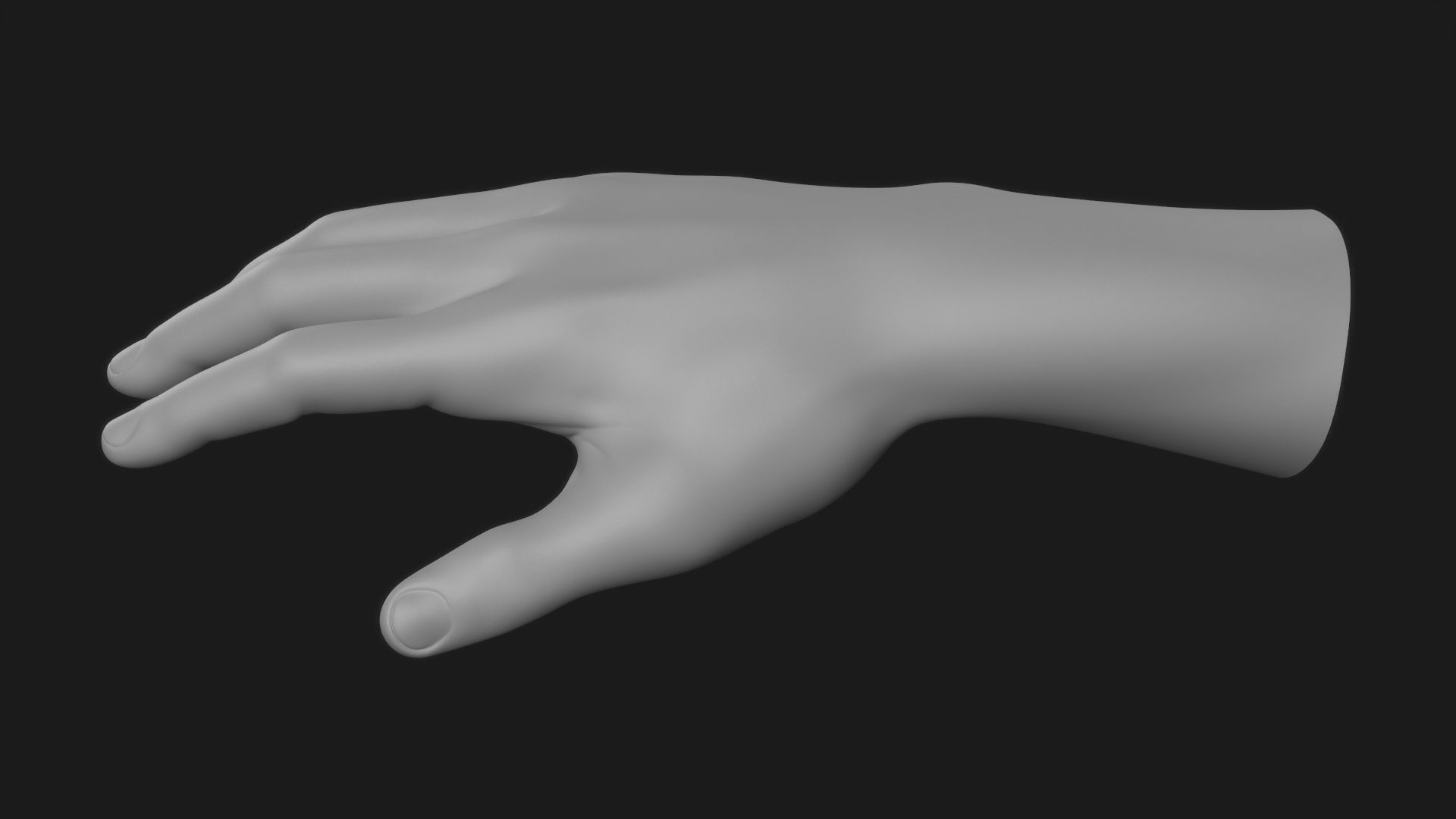 Realistic Man Hand 3D model_2