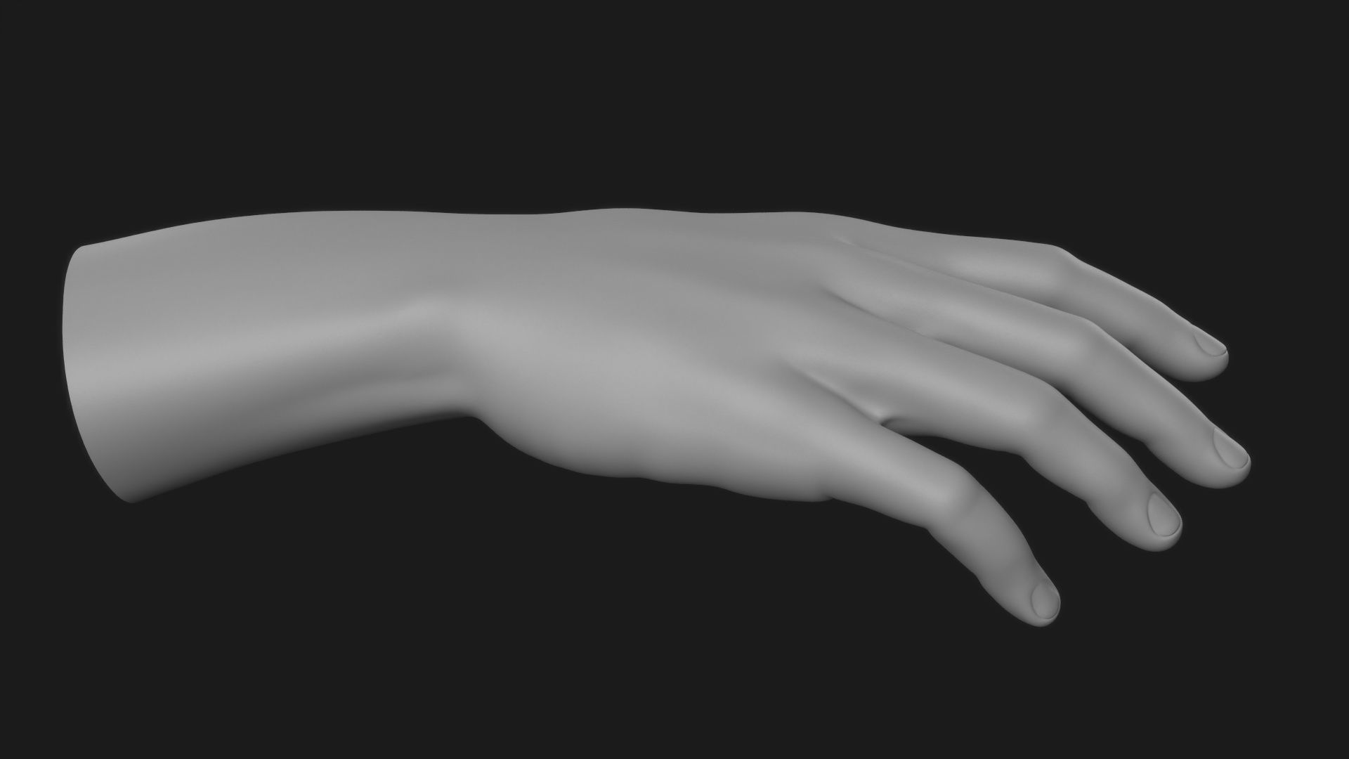 Realistic Man Hand 3D model_6
