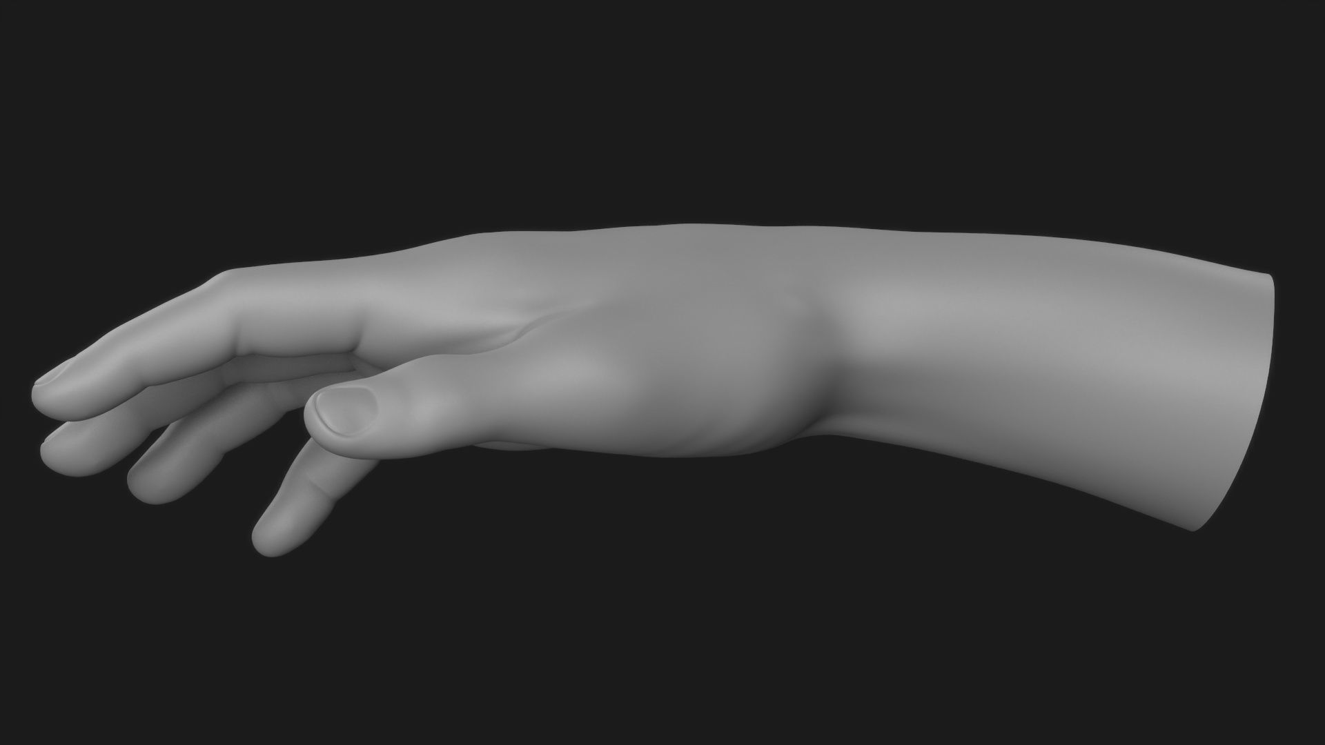 Realistic Man Hand 3D model_17