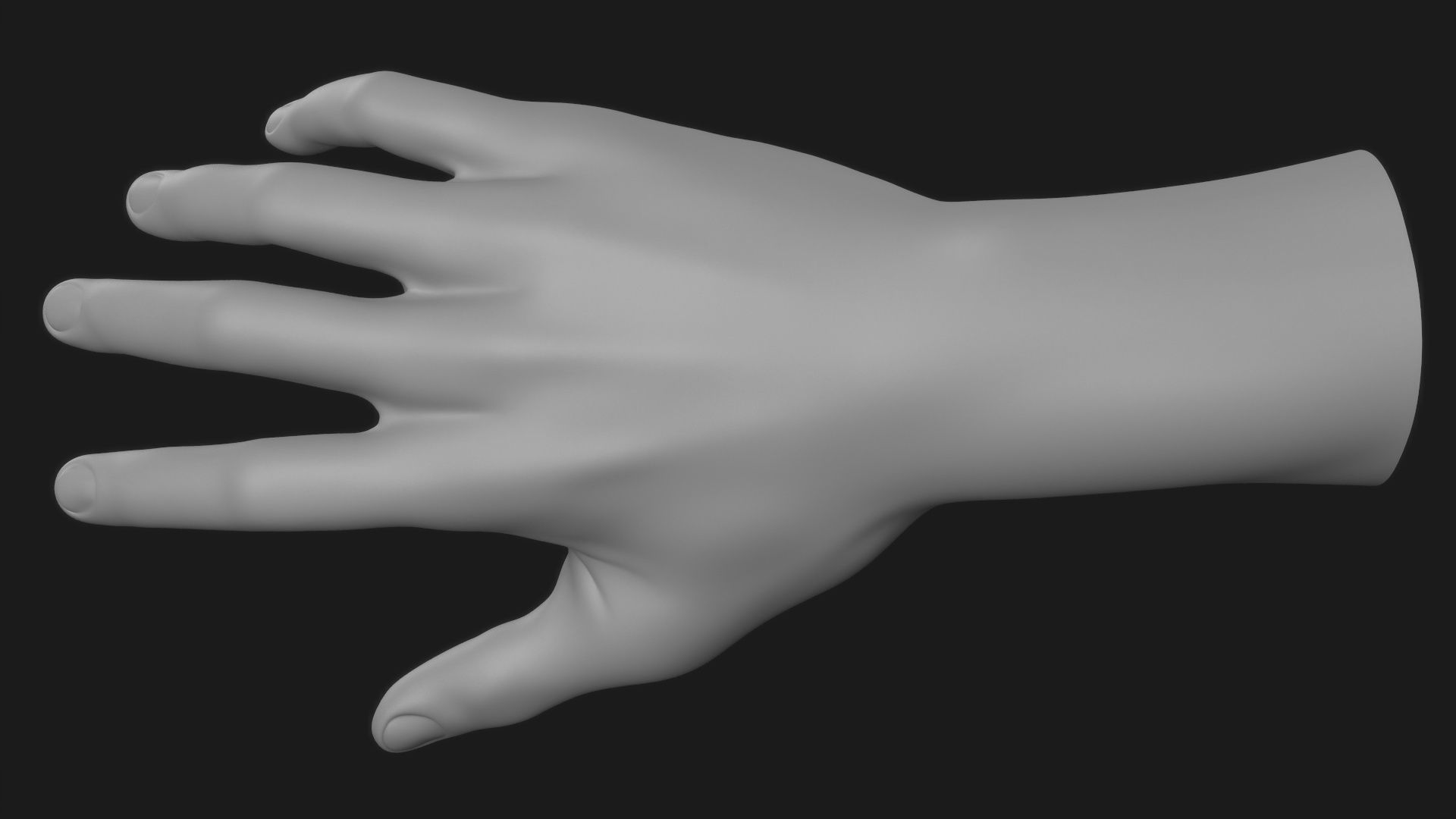 Realistic Man Hand 3D model_20