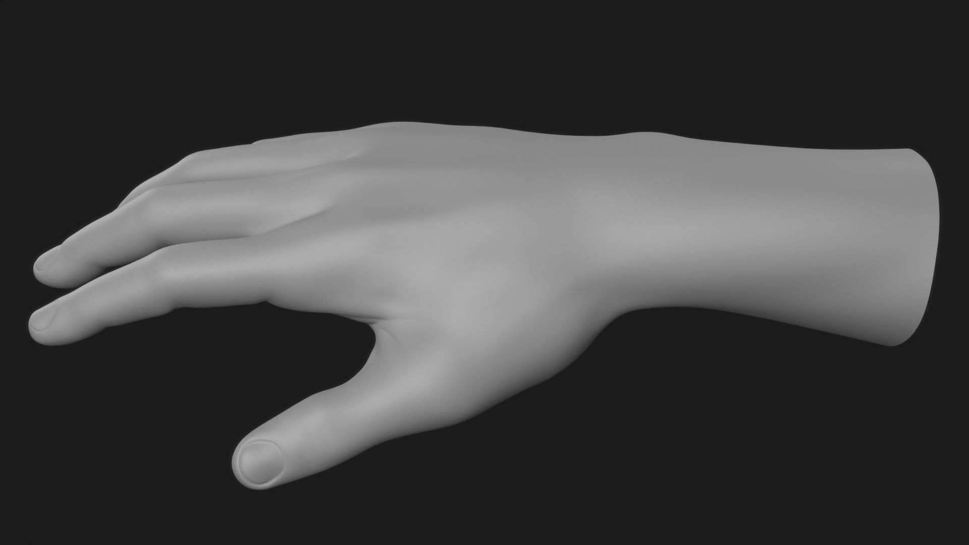 Realistic Man Hand 3D model_16