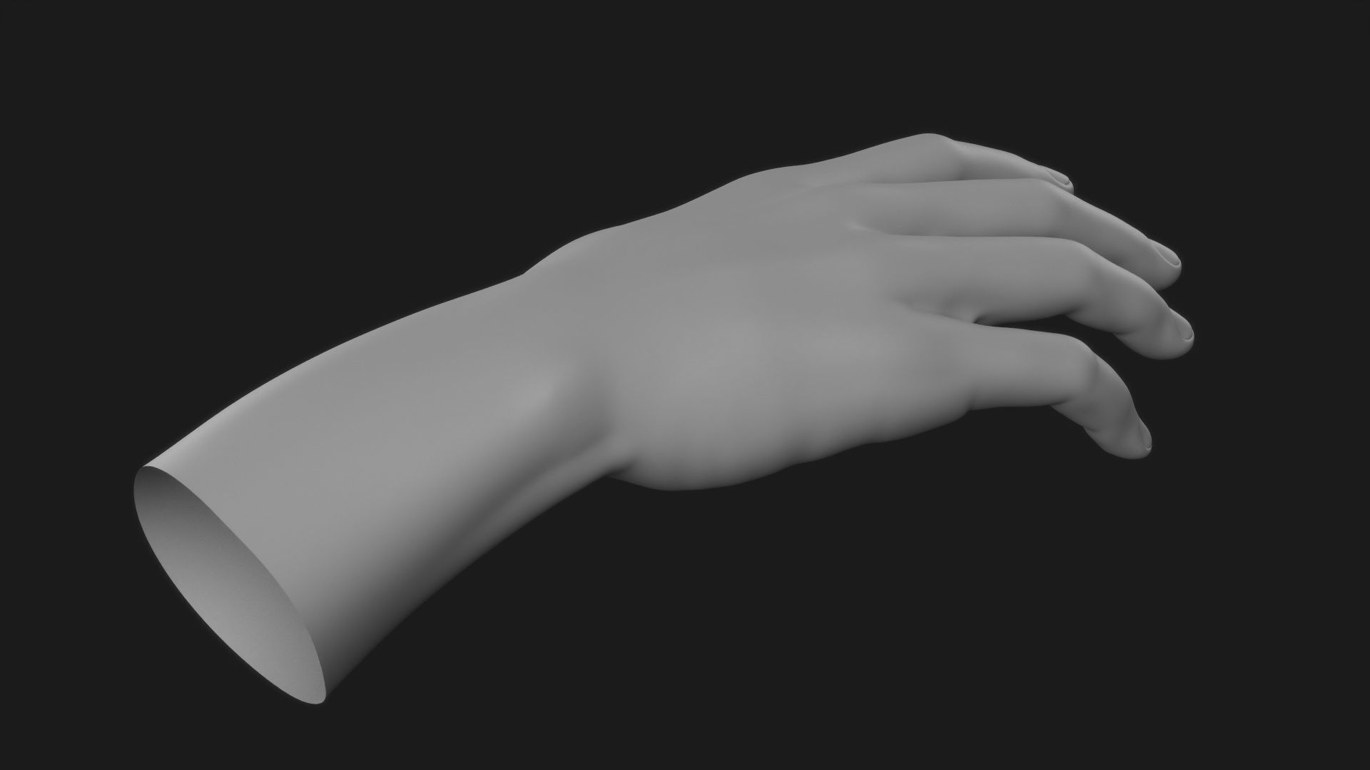 Realistic Man Hand 3D model_7