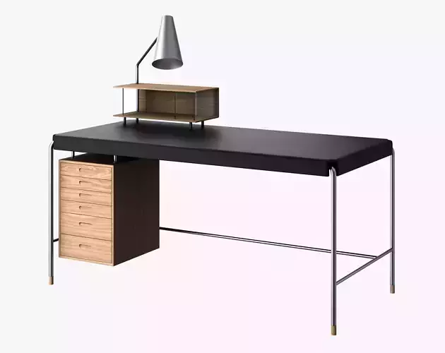 AJ52 Society Table with Lamp Module 3D model