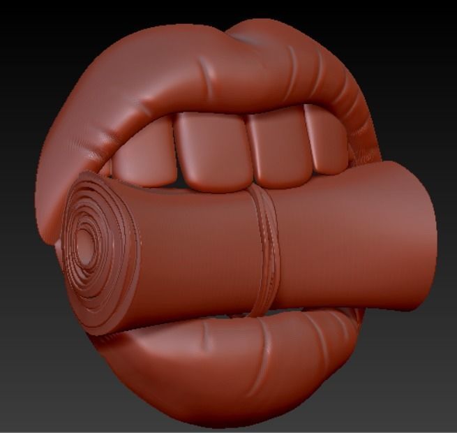 DOLLARS IN THE TEETH 3D PRINT MODEL 3D print model_11