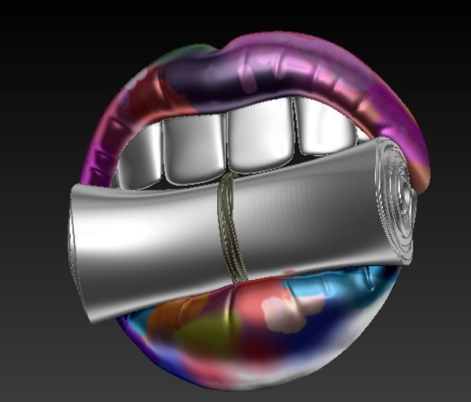 DOLLARS IN THE TEETH 3D PRINT MODEL 3D print model_7