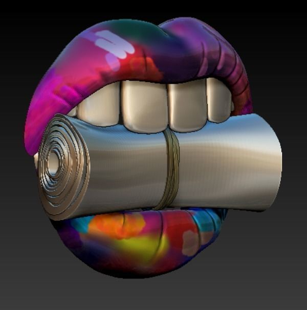 DOLLARS IN THE TEETH 3D PRINT MODEL 3D print model_4