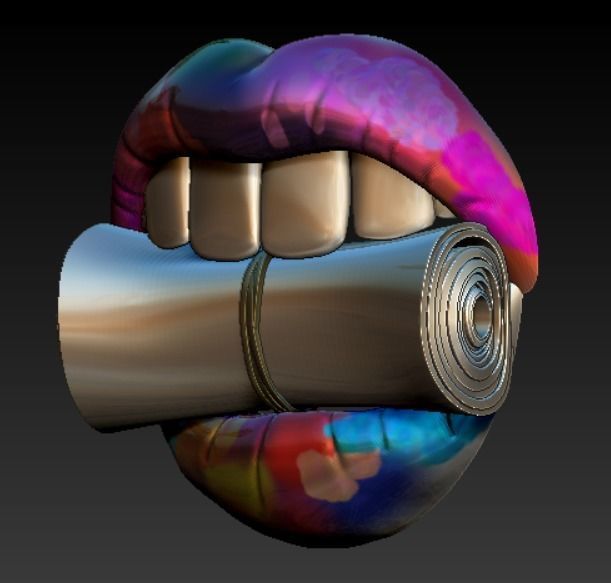 DOLLARS IN THE TEETH 3D PRINT MODEL 3D print model_6