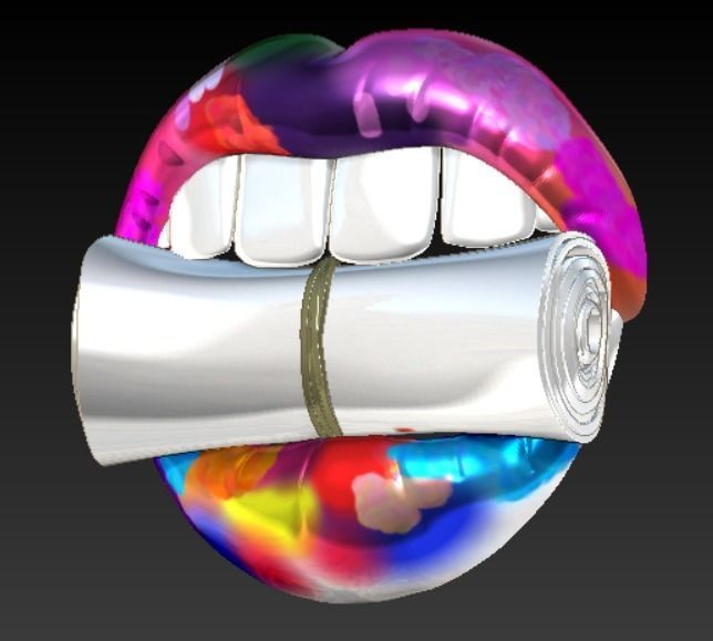 DOLLARS IN THE TEETH 3D PRINT MODEL 3D print model_3