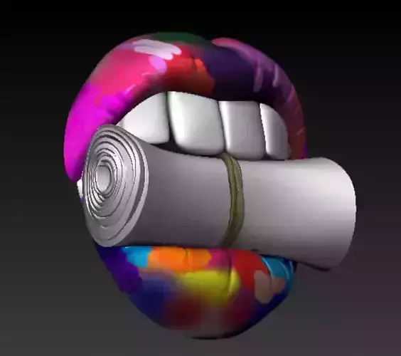 DOLLARS IN THE TEETH 3D PRINT MODEL