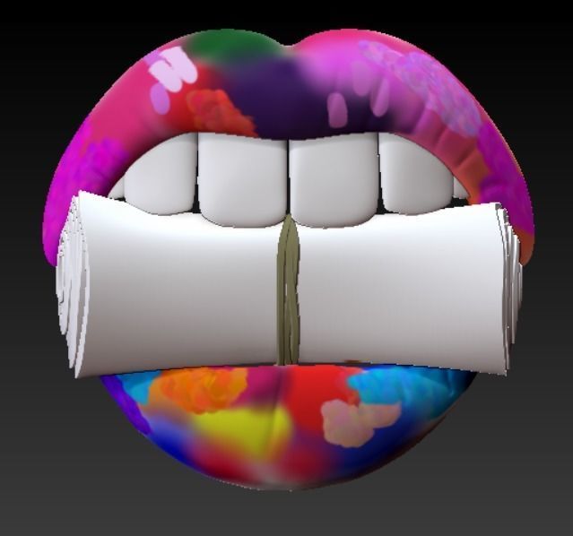 DOLLARS IN THE TEETH 3D PRINT MODEL 3D print model_2