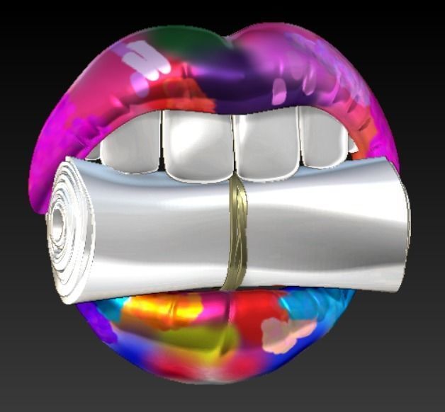 DOLLARS IN THE TEETH 3D PRINT MODEL 3D print model_1