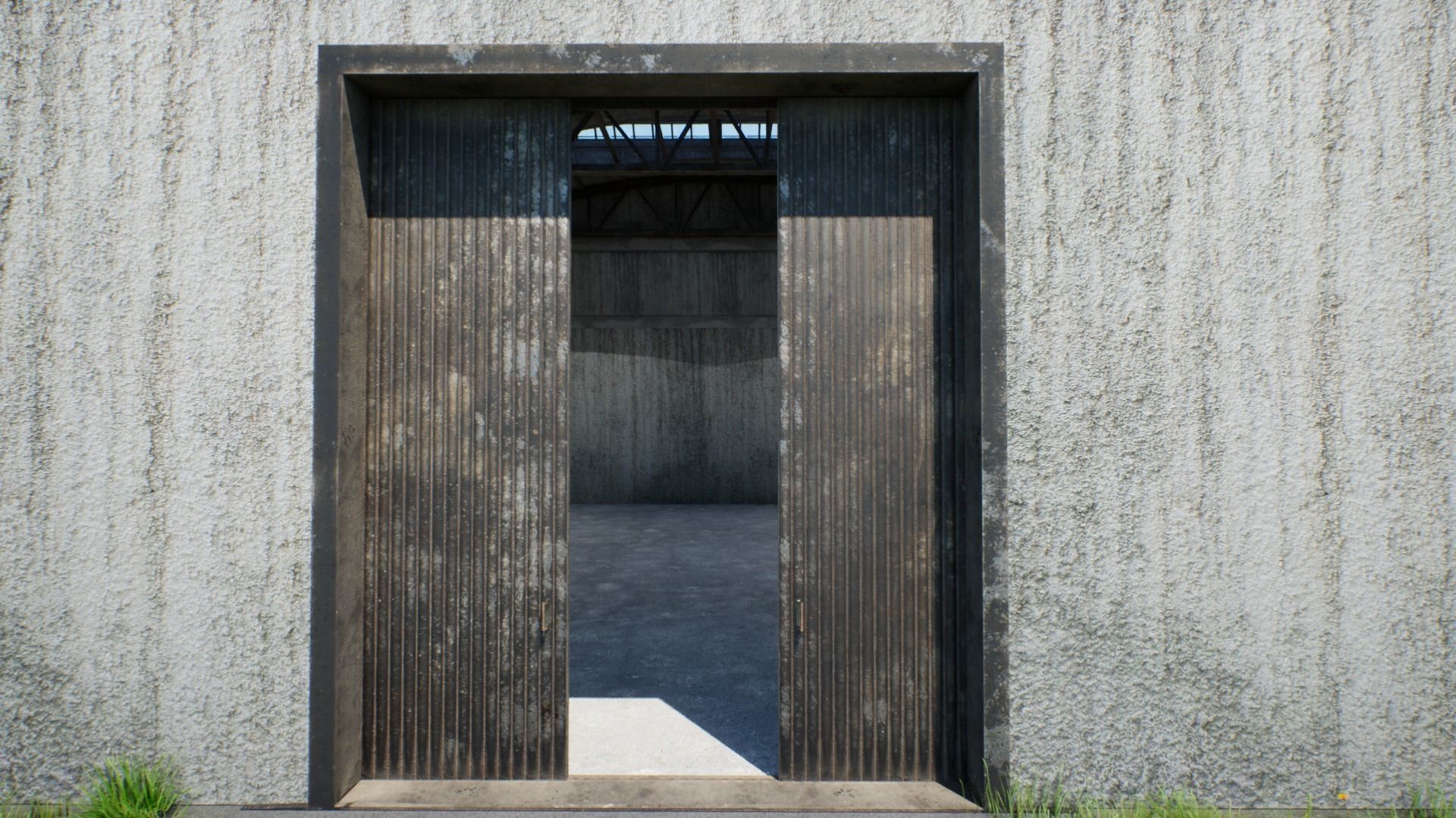 Old Warehouse Low-poly 3D model_5