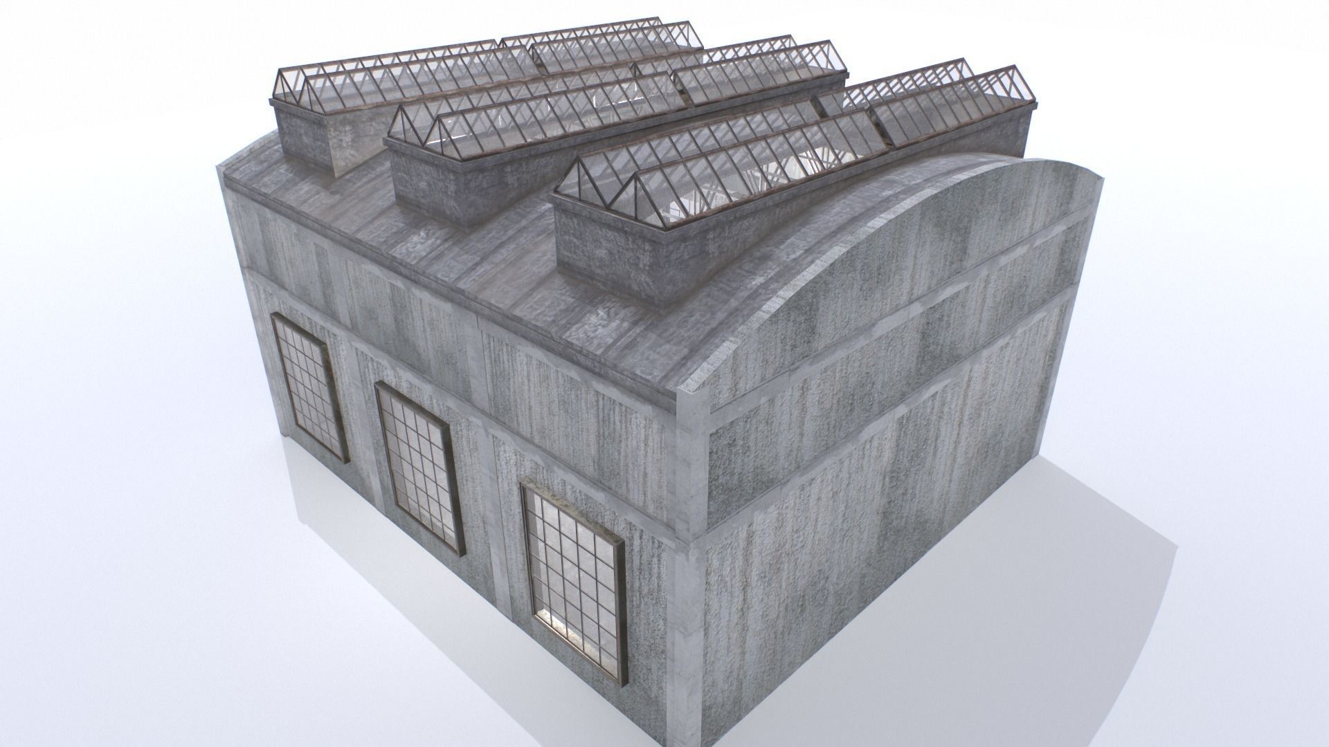 Old Warehouse Low-poly 3D model_11