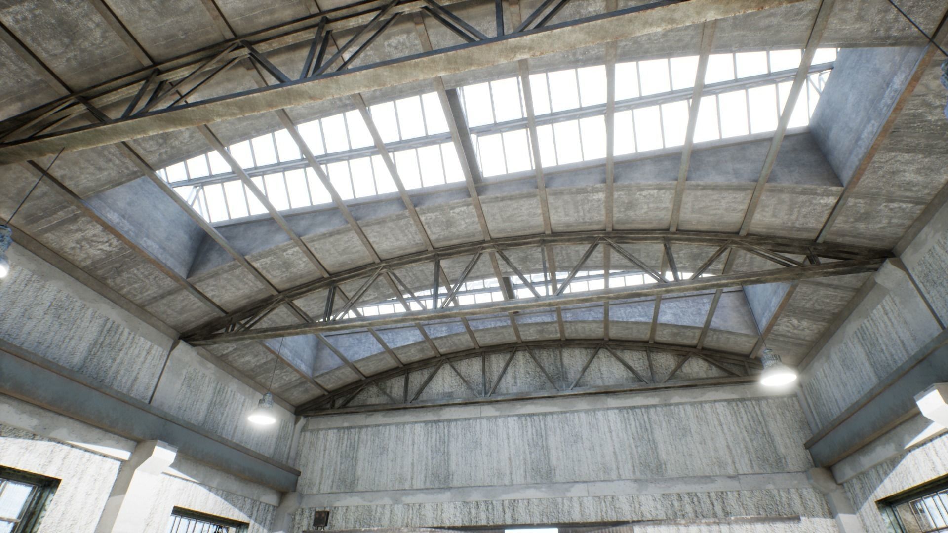 Old Warehouse Low-poly 3D model_1