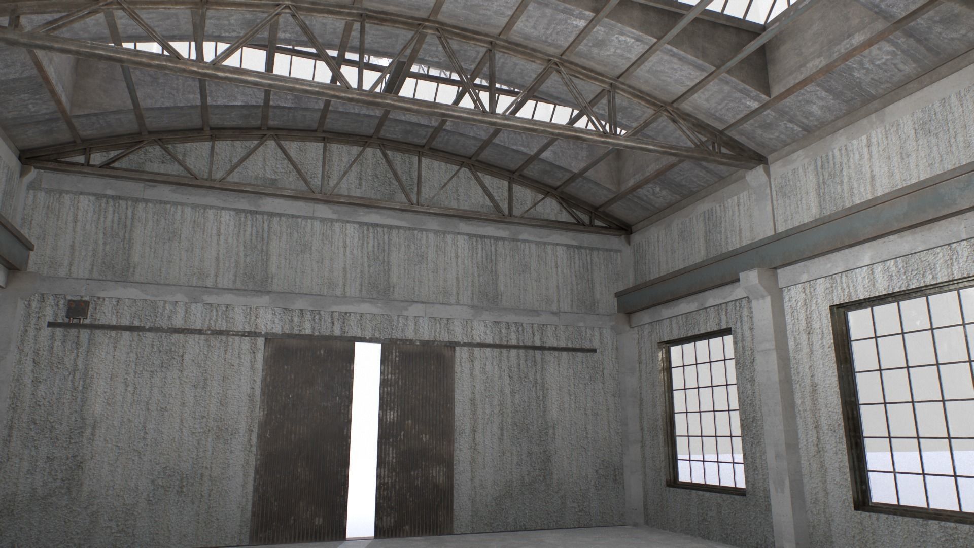 Old Warehouse Low-poly 3D model_15