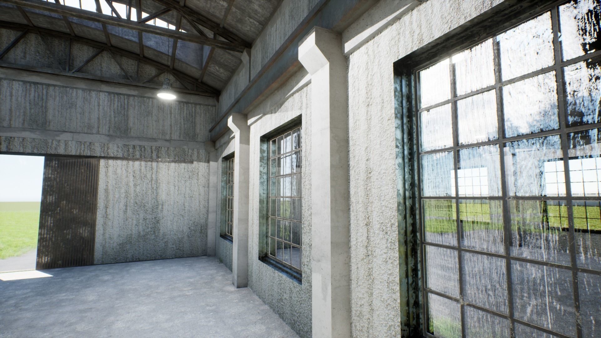 Old Warehouse Low-poly 3D model_4