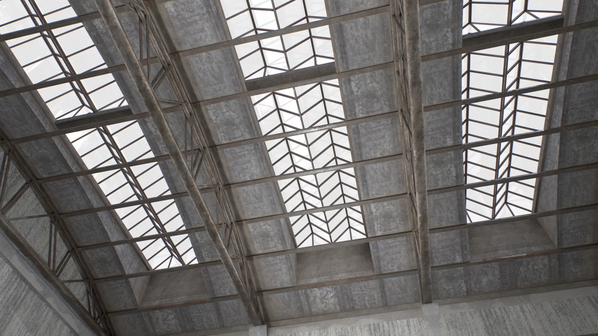 Old Warehouse Low-poly 3D model_13