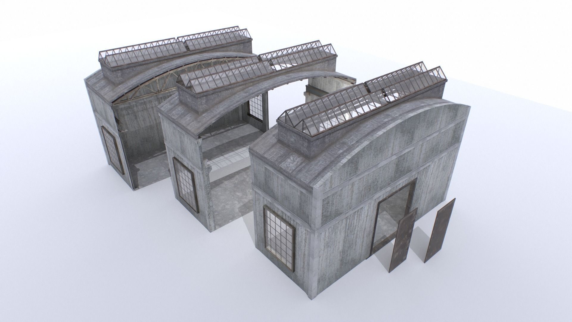 Old Warehouse Low-poly 3D model_18