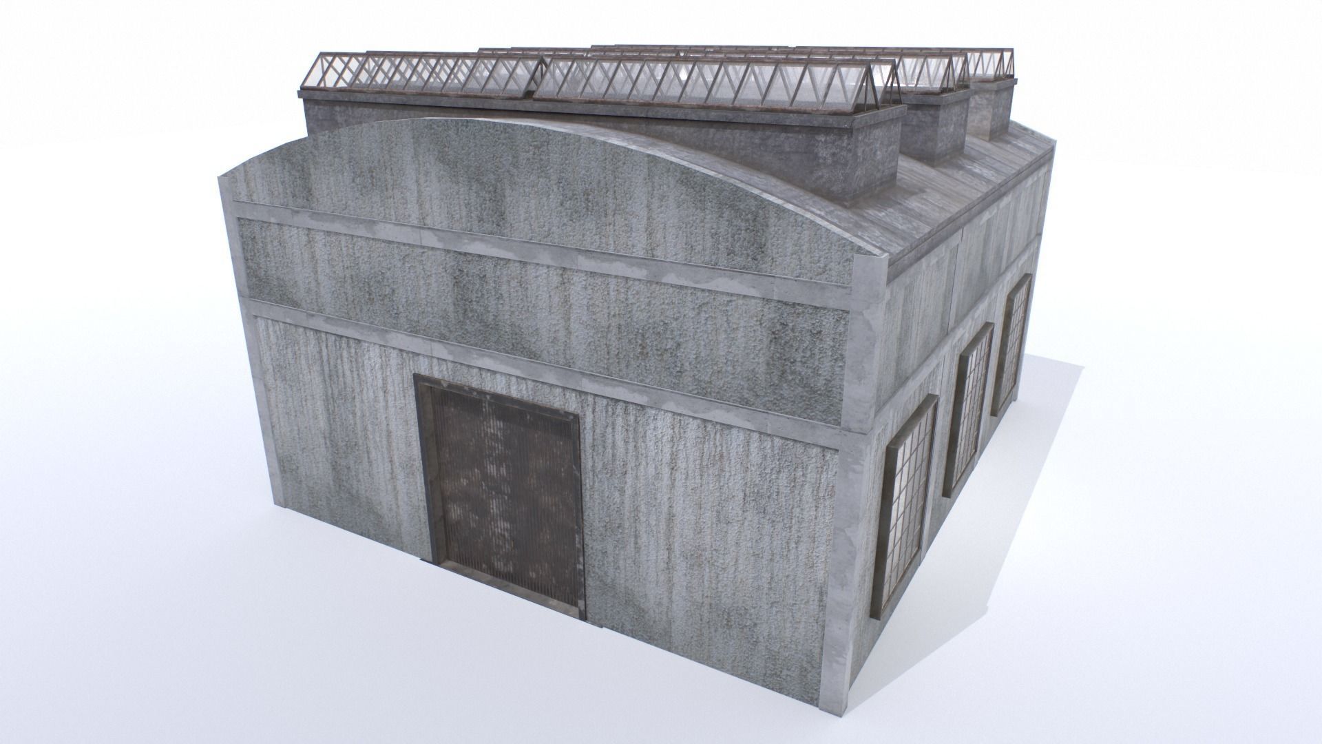 Old Warehouse Low-poly 3D model_10